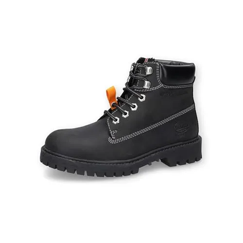 Dockers Winterstiefeletten Damen Leder Schwarz - Wanderschuhe für Damen aus hochwertigem Leder, mit warmem Textilfutter und rutschhemmender Sohle für sicheren Halt bei winterlichen Bedingungen.