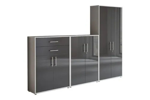 moebel-dich-auf Aktenschrank TABOR 55 (Büroschrank Ordnerschrank ideal für DIN A4 Ordner, abschließbar, Metallgriffe) Made in Germany