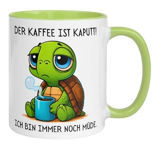 Morgenmuffel Tasse | Der Kaffee ist kaputt in grün von Momentals