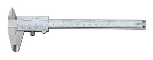 Forum Präzisions-Taschenmessschieber 150 mm - Messschieber mit parallaxfreier Ablesung für exakte Messungen, ideal für präzise Anwendungen in Werkstatt und Hobby.