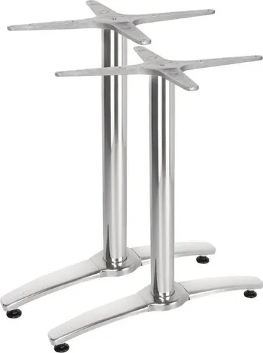 Bolero Doppeltischfuß Aluminium 67,3 cm hoch in silber von Bolero