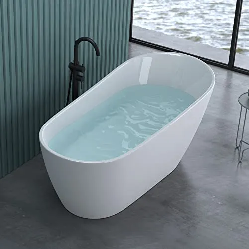 doporro Design-Badewanne Freistehend Vicenza 150-183cm - Moderne freistehende Badewanne aus hochwertigem Sanitäracryl, inkl. Ablaufgarnitur. Leicht zu reinigen mit optionaler Nano-Beschichtung für ein hygienisches Badeerlebnis.