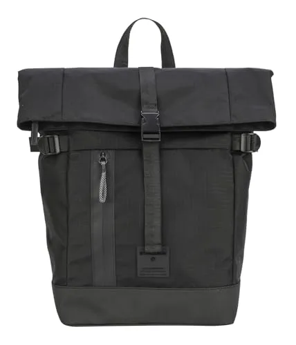 Strellson Rucksack Northwood RS Eddie 19l schwarz - Stylischer Rucksack für DIN A4-Unterlagen mit gepolstertem Laptopfach für Geräte bis 14
