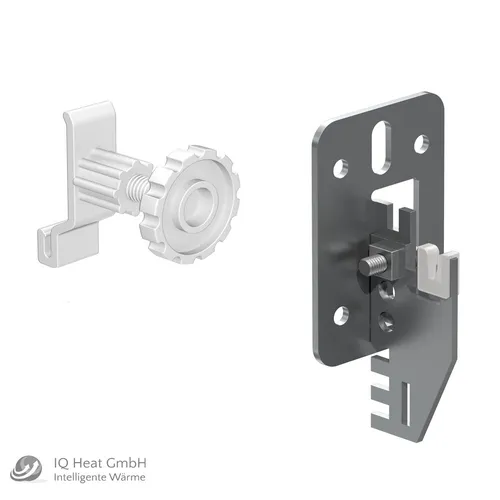 Wandkonsole Uni. Befestigung mit Abstandshalter für Plattenheizkörper mit Aufhängelasche