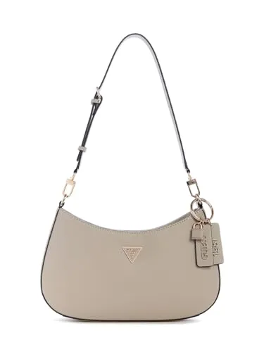 Guess Noelle II Top Zip Schultertasche 28 cm (taupe) - Modische Schultertasche in elegantem Taupe, ideal für stilbewusste Frauen. Hochwertige Verarbeitung und durchdachte Innenorganisation mit mehreren Fächern für schnellen Zugriff auf Essentials.
