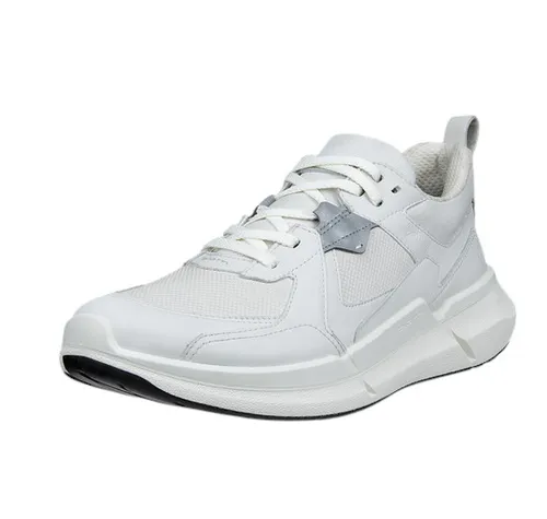 Ecco 83081350874 Schnürschuh in Weiß, Größe 38 EU - Sportlicher Sneaker aus hochwertigem Leder, ideal für den Alltag. Ungefüttertes Innenmaterial sorgt für Atmungsaktivität und Komfort.