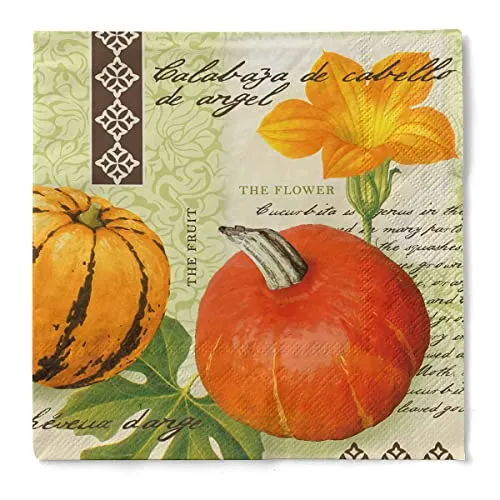 Mank Tissue Servietten ¼ Falz Premium Einweg Serviette Perfekt für Gastronomie und Events 100 Stück Luca Kürbis (40 x 40 cm)