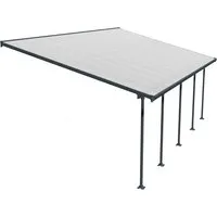 Canopia by Palram Terrassenüberdachung Alu Feria 4X7.87 - Pavillon mit UV-beständigen Polycarbonat Paneelen, wartungsfrei und korrosionsresistent. Ideal für langlebigen Schutz und elegante Gestaltung Ihrer Terrasse.