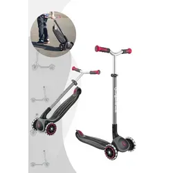 Globber Master Faltbarer Roller mit Leuchtrollen in türkis von Globber