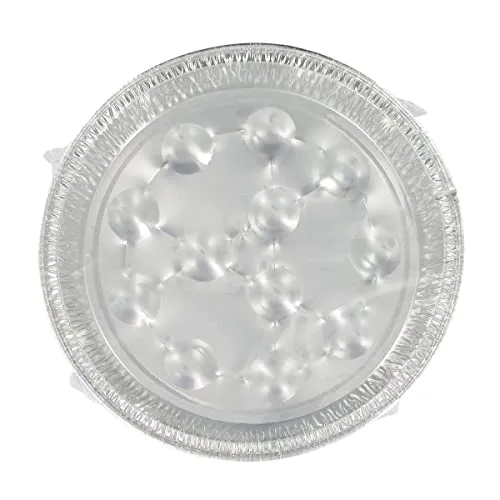 Fackelmann 2433350 Schneckenteller, Aluminium, silberfarben, 17,5 x 17,5 x 2,2 cm, 10 Stück