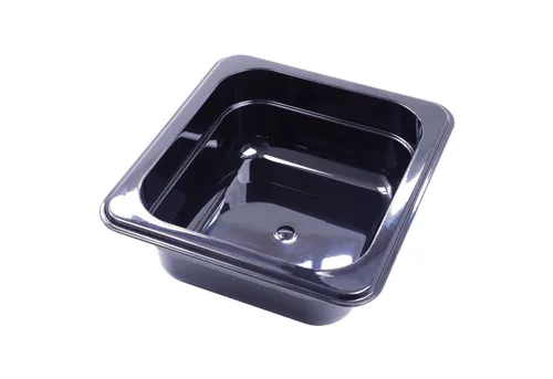 AcMax Salatschüssel GN 1/6 Polycarbonat schwarz GN-Behälter 1 Liter Tiefe 65mm, (1-tlg)