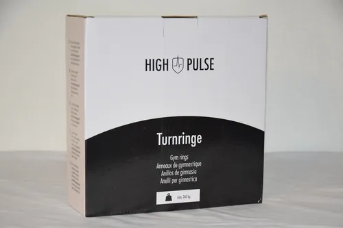 High Pulse Turnringe Türanker - Verstellbare Klimmzugstange - Car-HiFi-Lautsprecher und ideal für Muskulaturaufbau, verstellbar und aus hochwertigem Birkenholz für effektives Krafttraining zu Hause.