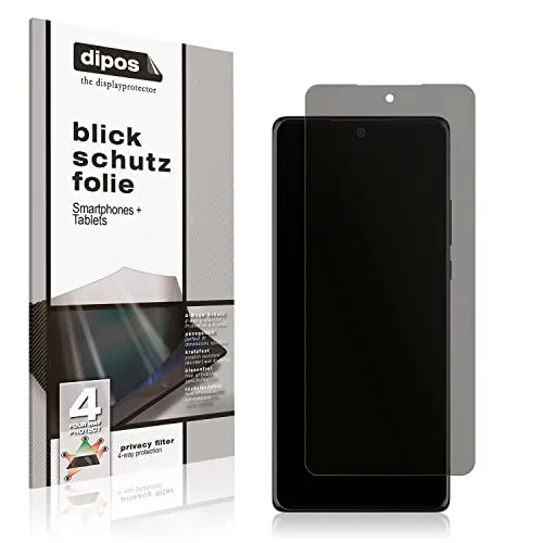dipos I Blickschutzfolie kompatibel mit Motorola Edge 30 Ultra Display-Schutzfolie matt mit 4-Wege Sichtschutz-Effekt (bewusst Kleiner als das Glas, da Dieses gewölbt ist)