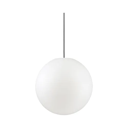 Ideal Lux 135991 Außen Deckenleuchte Sole Small 1x60W E27 IP44 - Weiß - Lampen für den Außenbereich, mit mattem Kunststoffdiffusor und robustem Aluminiumrahmen, ideal für wetterfeste Beleuchtung.