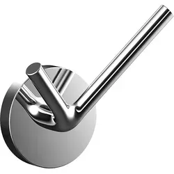 emco round Doppelhaken, chrom - 437500101 - Handtuchhalter mit 2 Haken, verchromt und poliert für eine elegante Wandmontage. Ideal für Badezimmer und Küchen, sorgt für Ordnung und Stil.