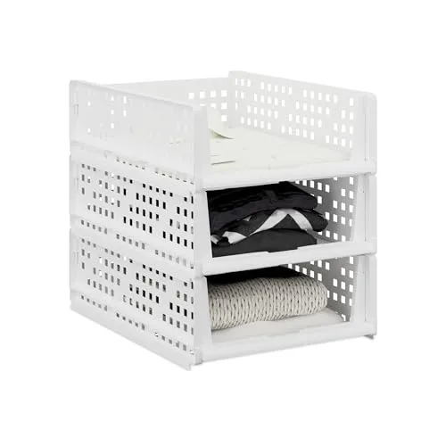 Schrank Organizer 3er Set in weiß von Relaxdays