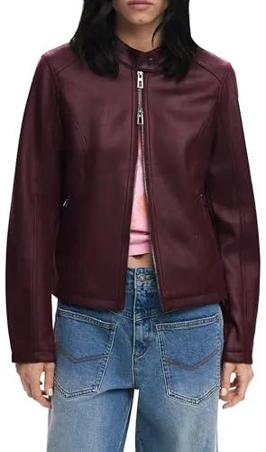 DESIGUAL GIUBBOTTO DONNA ROSSO - Funktionsjacke - Stylische Funktionsjacke in Rot mit Mao-Kragen und langem Arm, ideal für aktive Frauen, die Komfort und Mode vereinen möchten.