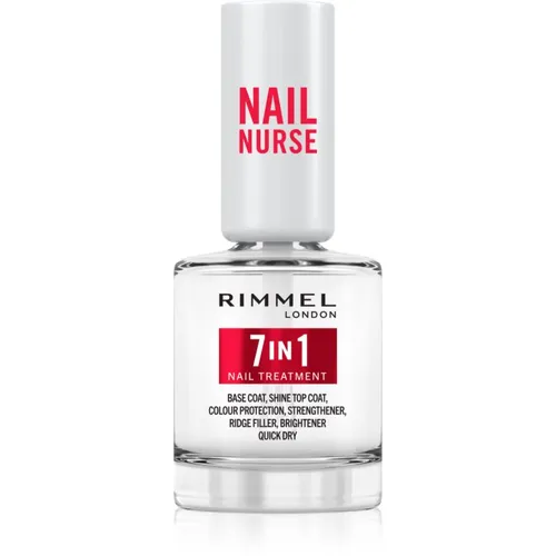 Rimmel Nail Nurse 7-in-1 Basis- und Decklack 12 ml - Nagelpflegemittel für Damen, 7-in-1 Formel für langanhaltende Farbe und glänzendes Finish, stärkt und schützt die Nägel vor Abnutzung und Verfärbung.