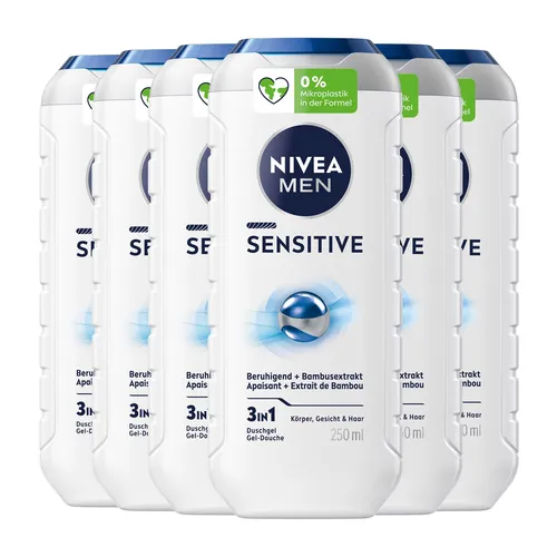NIVEA MEN Pflegedusche Sensitive Duschgel empfindliche Haut sanft 6 x 250 ml