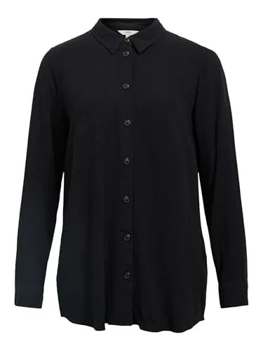 Objsanne L/S Shirt Noos - Hemdbluse für Damen - T-Shirts für Damen, mit Hemdkragen und Kurzarm für einen stylishen Look im Alltag.