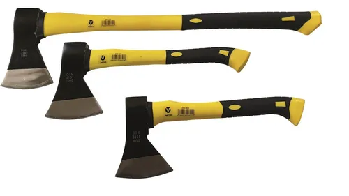 Axt Beil Spaltaxt Holzaxt Set mit Fiberglasstiel - 3-teiliges Axt-Set mit 600g, 1000g und 1250g Köpfen, gefertigt aus gehärtetem Stahl. Ergonomischer, rutschfester Fiberglasgriff sorgt für maximale Stabilität und Schlagkraft.