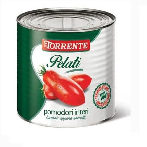 La torrente Pomodori Pelati geschälte Tomaten sauce aus Italien dose 2500g