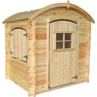Timbela Kinderspielhaus aus Holz mit Böden - Spielhaus im Freien für Kinder - Spielhäuser für Kinder, aus hochwertigem Bio-Holz, einfach zu montieren und ideal für kreative Spielstunden im Freien.