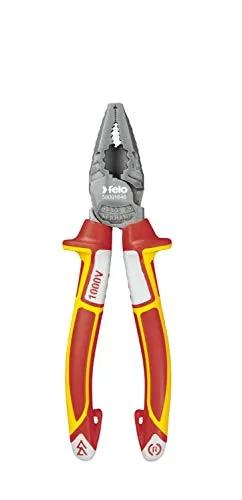 Felo Kombizange VDE 160mm - Zangen für Elektriker, isoliert bis 1000V, ideal für sicheres Arbeiten an elektrischen Anlagen.