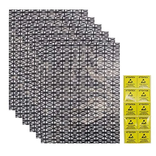Produktbild HRX Package 20 Stück Große Antistatische Beutel mit Antistatischem Aufkleber, 30x40cm Open Top ESD Tüten Antistatikbeutel für Motherboard Grafikkarten Festplatten