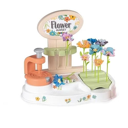 Smoby Kreativ-Set Flower Market - Bastelset für individuelle Stoff-Blumen, über 100 Zubehör-Teile und ideal für kreative Kinder von 3-7 Jahren
