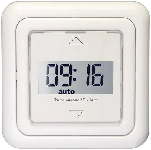 Kaiser Nienhaus Rollladentimer 320070 Tastor Mercato SD-Astro Unterputz - Steuerungen mit benutzerfreundlicher Bedienung, einfacher Astrozeit-Einstellung und Zufallsfunktion für mehr Sicherheit.