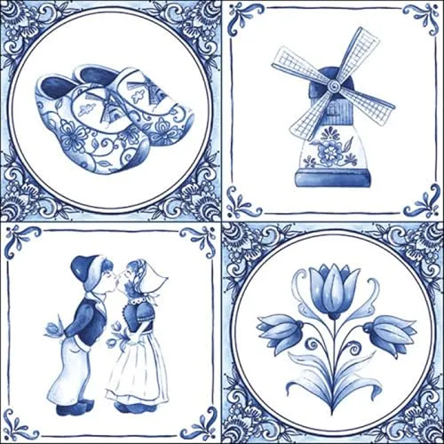 Ambiente Serviette Motiv : Holland in weiß von Ambiente