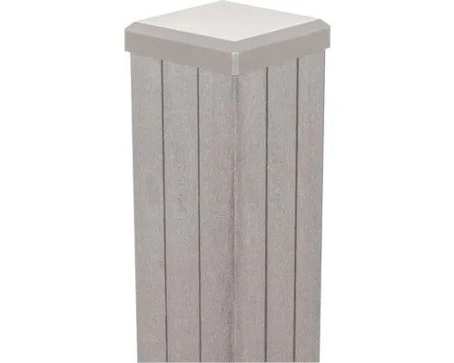 Produktbild GroJaFertigzaun WPC-Torpfosten Bi-Color Sand