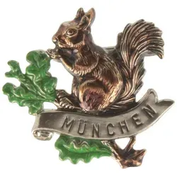 Breiter Anstecknadel, Hutanstecker Eichhörnchen München bunt