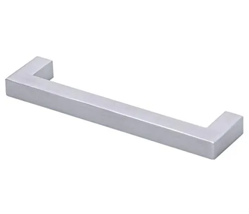 Gedotec EDELSTAHL Schubladengriffe Schrankgriff Stangengriffe eckig | Möbelgriffe Edelstahl matt gebürstet | Profil 10 x 10 mm | Höhe 32 mm | 106 x 10 / BA 96 mm | Markenqualität für Ihren Wohnbereich