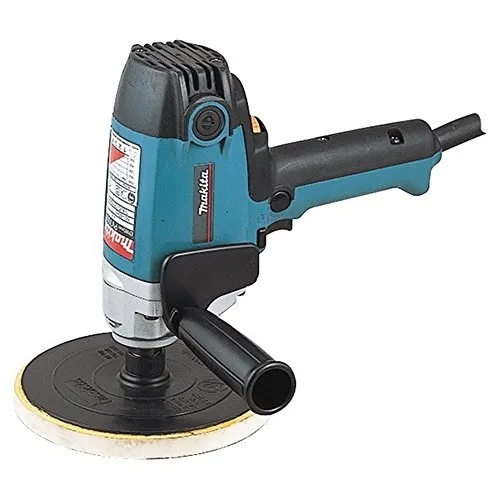Makita PV7000C Tellerpolierer 180 mm Ø - Poliermaschine für Lack, Holz, Metall und Naturstein. Ideal für empfindliche Oberflächen dank niedriger Drehzahl und gut ausbalanciert für präzise Führung.