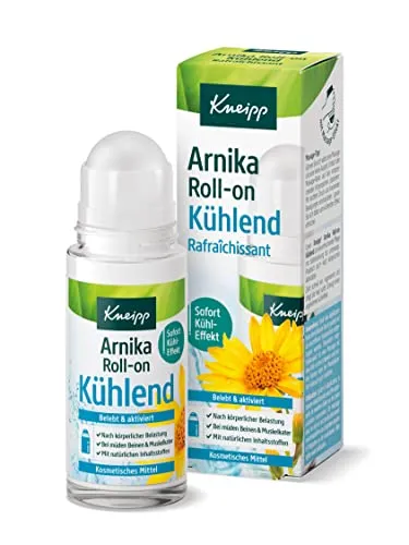 Kneipp Arnika Roll-on Kühlend - 50ml - Gele für schnelle Linderung von Verspannungen und Schmerzen, ideal für Sport und Arbeit mit Sofort-Kühleffekt und natürlichen Inhaltsstoffen.