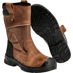 MASCOT Sicherheitsstiefel Nussbraun/Schwarz S3S - Flexibel und Komfortabel in Größe 45 - Sicherheitsstiefel F1003-715 in Nussbraun/Schwarz, Größe 45. Metallfrei, mit innovativem Nageldurchtrittschutz und rutschfester Sohle. Optimaler Schutz und Komfort für den professionellen Einsatz.