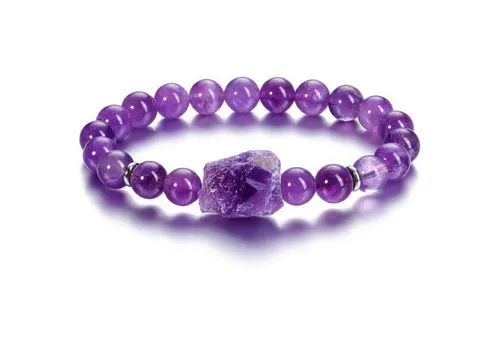 LuxusKollektion Perlenarmband Amethyst Kristall Armband Perlen Heilsteine 8mm Naturstein Healing