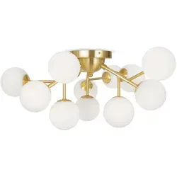 Maytoni Deckenleuchte aus Messing und Glas, 60x20x60 cm - Elegante Deckenleuchte aus Messing und Glas mit gleichmäßiger Lichtverteilung – ideal für stilvolle Innenräume und Esstische.