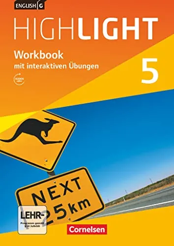 English G Highlight - Hauptschule / Band 5: Workbook mit interaktiven Übungen - Englisch lernen: Interaktives Workbook für das 9. Schuljahr mit Audio-Materialien, ideal zur Förderung der Sprachkompetenz.