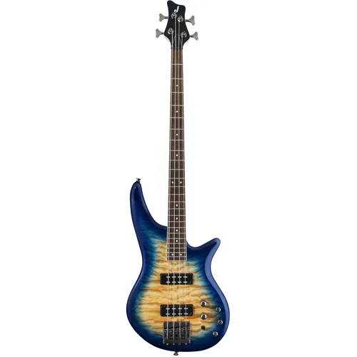 Jackson JS3Q Spectra IV ABB E-Bass - E-Bass in Amber Blue Burst mit aktivem 3-Band EQ, ideal für vielseitige Klanggestaltung und beeindruckende Performance auf der Bühne.