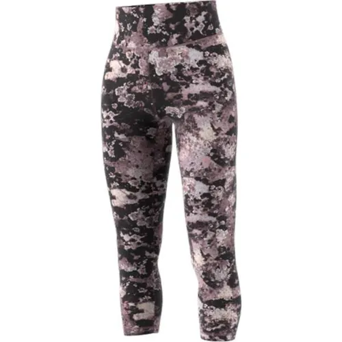 AOP 7/8 Leggings Training Damen rosaschwarz, XS (30-32) - Fitnesshosen für Damen, ideal für das Training mit atmungsaktivem Polyester für optimalen Komfort und Bewegungsfreiheit.