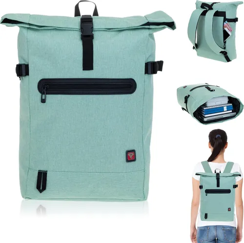 Bagboom Elephant AllDay Rucksack - Stylischer Kurierrucksack für Damen und Mädchen mit 22 Litern Volumen, Laptopfach und praktischer Trinkflasche. Ideal für Freizeit, Schule und Büro.
