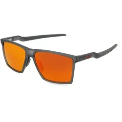 Oakley 0OO9482 FUTURITY SUN Unisex-Sonnenbrille - Sportbrillen mit grauem Acetat-Gestell und orangefarbenen Gläsern, ideal für aktive Outdoor-Aktivitäten und optimalen UV-Schutz.