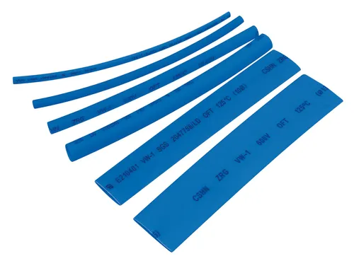 Schrumpfschlauch Sortiment Blau 100 Teile Set 10 cm 1,5-13 mm 6997