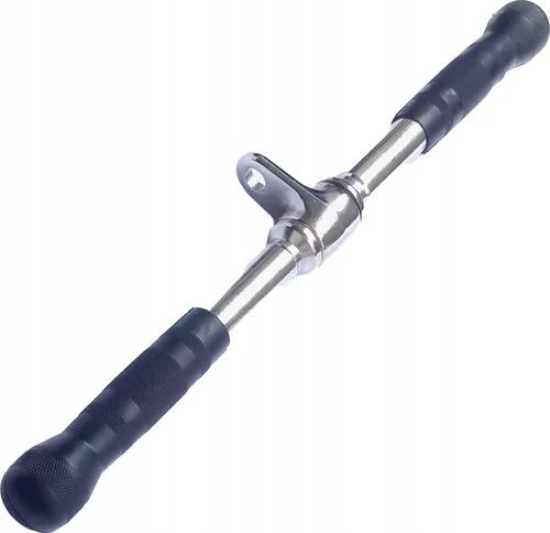 MuscleForge Gerade Zugstange 50 cm – Drehbar mit Gummigriffen - Krafttraining Anbaugeräte – Ideal für vielseitiges Oberkörpertraining mit rutschfestem Griff und gelenkschonender Drehung für maximale Kontrolle und Komfort.