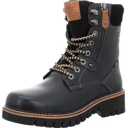 camel active Damen ISA Boot aus echtem Leder Schwarz - Wanderschuhe mit echtem Nappaleder, warmem Innenfutter und wasserabweisender Docktex-Membran für trockene Füße – ideal für kalte Tage.
