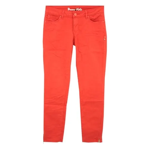 Buena Vista Italy 7/8 Damen Jeanshose - Damen-Jeanshose in Lipstick Red, aus Gabardine Stretch für optimale Passform und Komfort, ideal für einen trendigen Look.