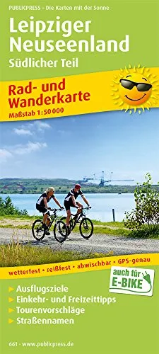 Leipziger Neuseenland - Südlicher Teil: Rad- und Wanderkarte mit Ausflugszielen, Einkehr- & Freizeittipps, wetterfest, reißfest, abwischbar, ... auch für E-Bike (Rad- und Wanderkarte / RuWK)